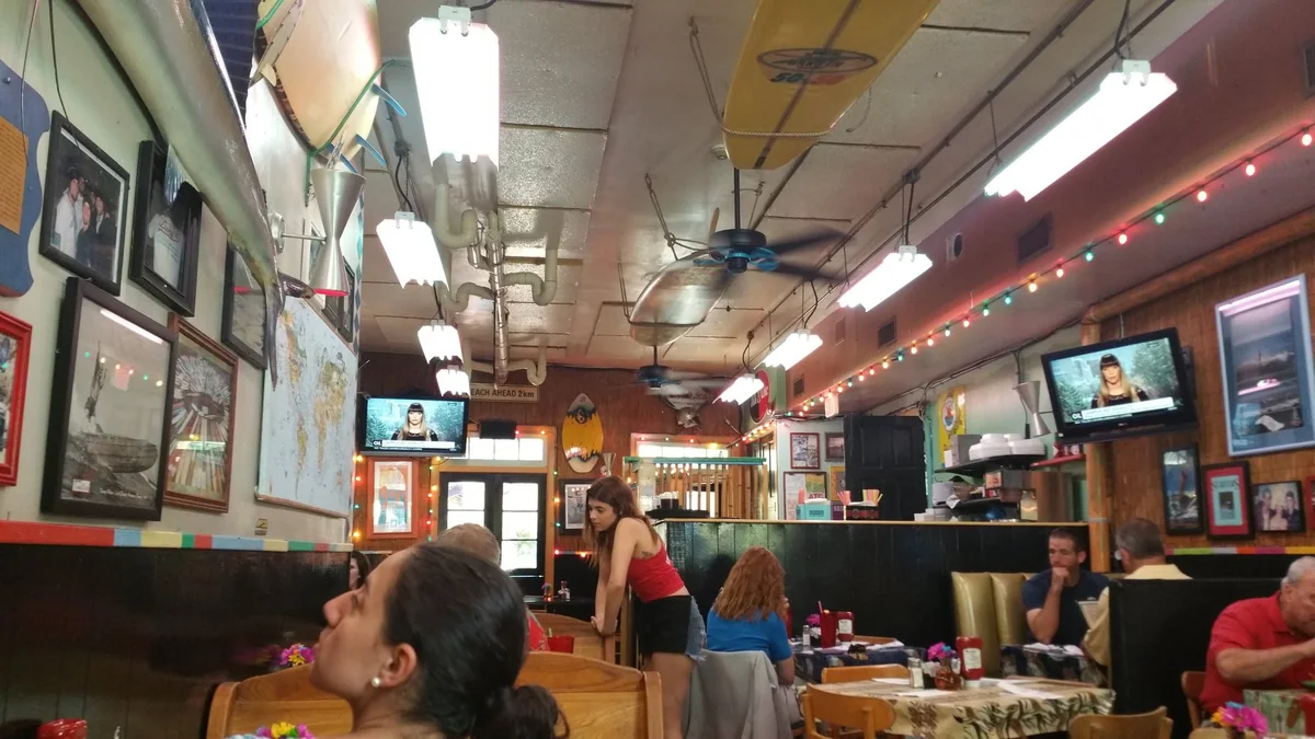 The restaurant dining room before the interior renovation.